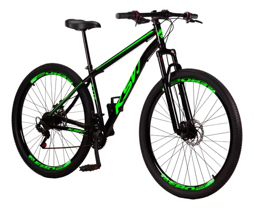 Bicicleta Aro 29 Aço Carbono Freios A Disco Suspensão 21 Vel - Imagem 4