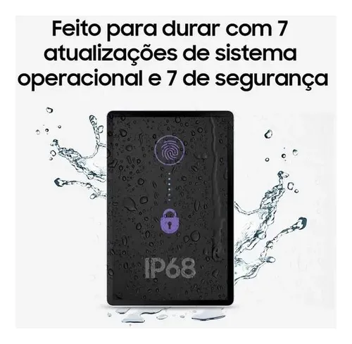 Tablet Samsung Galaxy Tab S10 FE, 128GB, 8GB RAM, Tela Imersiva de 10.9" 90Hz, Camera Traseira de 8MP, Câmera Frontal de 13MP Ultra Wide, Wifi 6, IP68, Android 15 Cinza - Imagem 4
