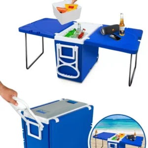 Cooler Multifuncional 3 em 1 - Super Térmica com 2 Mesas Integradas - 32 Litros (Não tem banquinho)