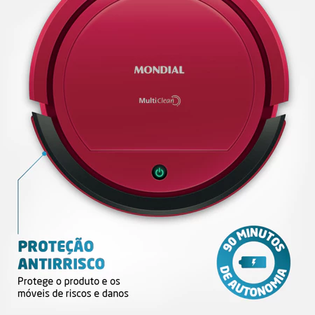Aspirador de Po Robô Multi Clean Mondial RB-09 Bivolt 30w - Imagem 3