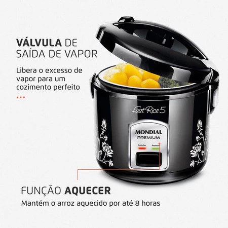 Panela Elétrica Mondial NPE-08-5X Fast Rice 5 Xícaras 400W - Imagem 4